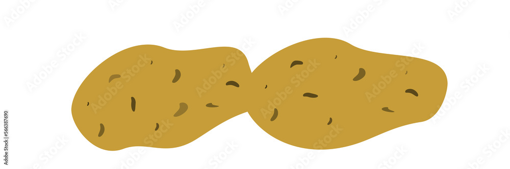 illustrazione con tuberi di patate su sfondo trasparente illustrazione con tuberi di patate su sfondo trasparente