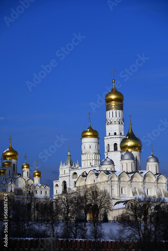 Obraz na płótnie Moscow Kremlin architecture in winter. Popular landmark. w salonie