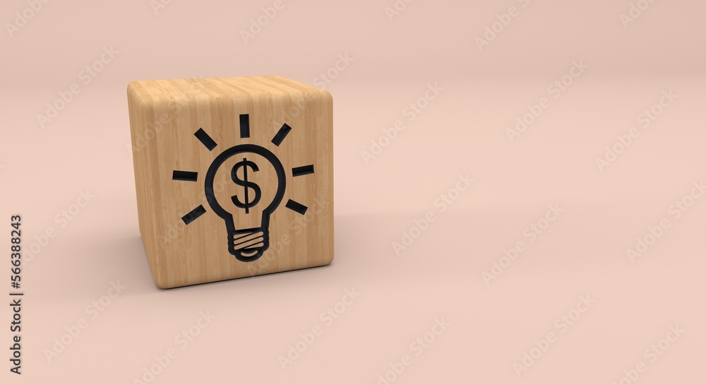 wooden cube with a light bulb and a siphon symbolizing money making ideas (3d illustration) wooden cube with a light bulb and a siphon symbolizing money making ideas (3d illustration)