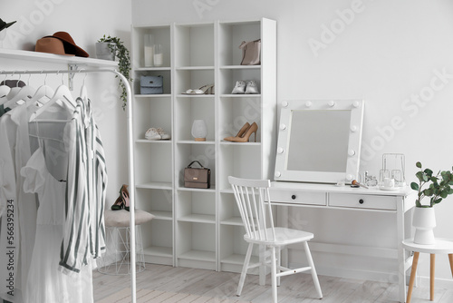 Interior of stylish dressin...