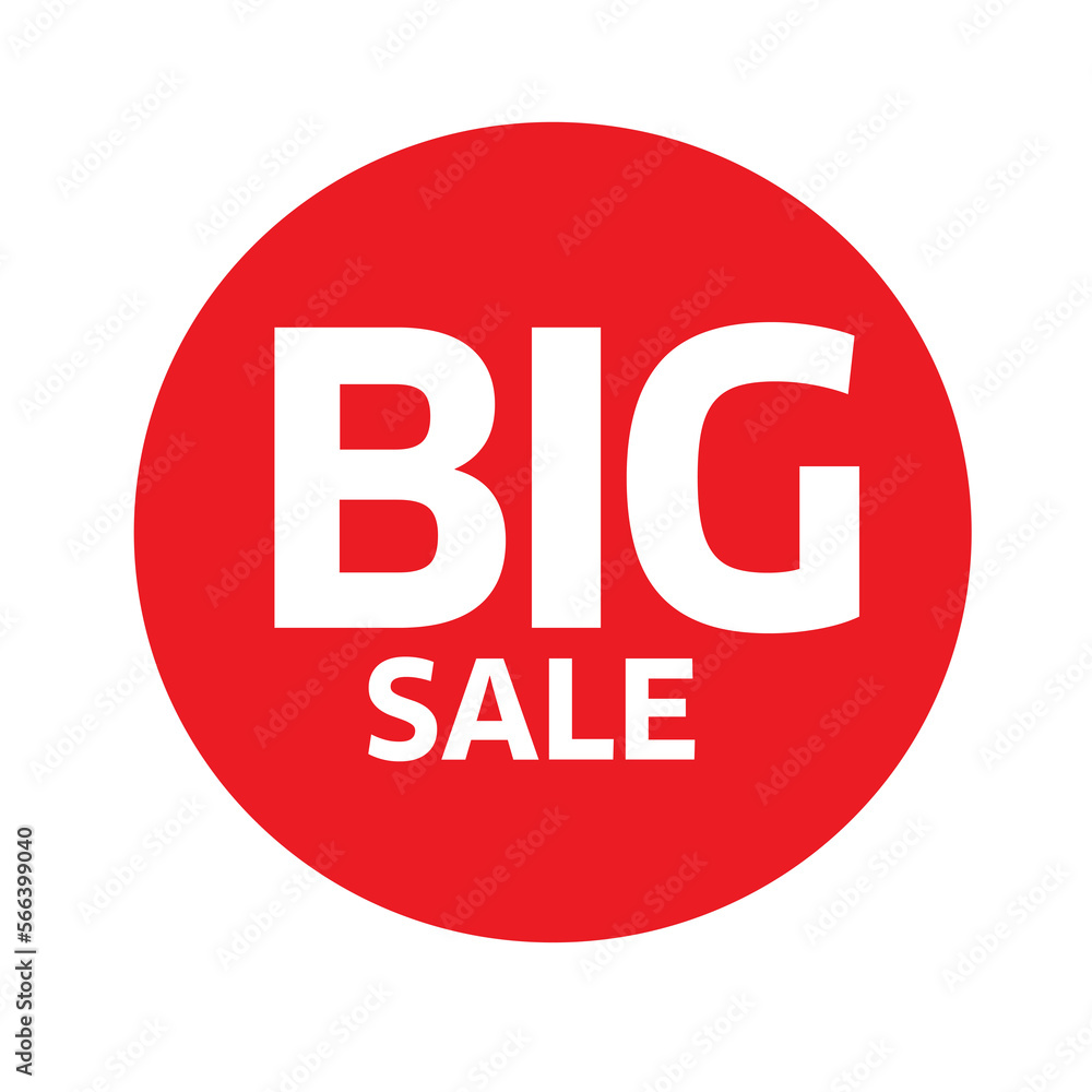 Big Sale Sticker on Transparent Background Big Sale Sticker on Transparent Background