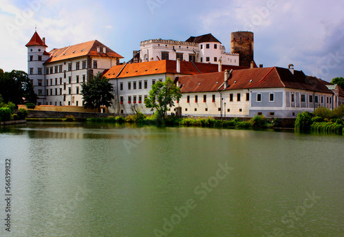 Castle in Jindrichuv Hradec converted into a chateau in the town of Jindrichuv Hradec in the South Bohemian Region, Czech Republic, Europe.  The third largest castle complex in the Czech Republic. © KatuSka