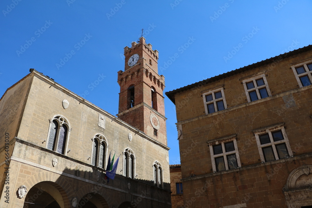  Palazzo comunale in Pienza, Tuscany Italy