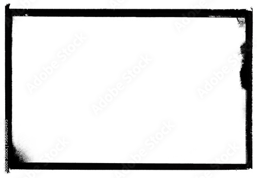 Obraz na płótnie Vintage photo film frame of an old camera with transparent background (png image).
w salonie