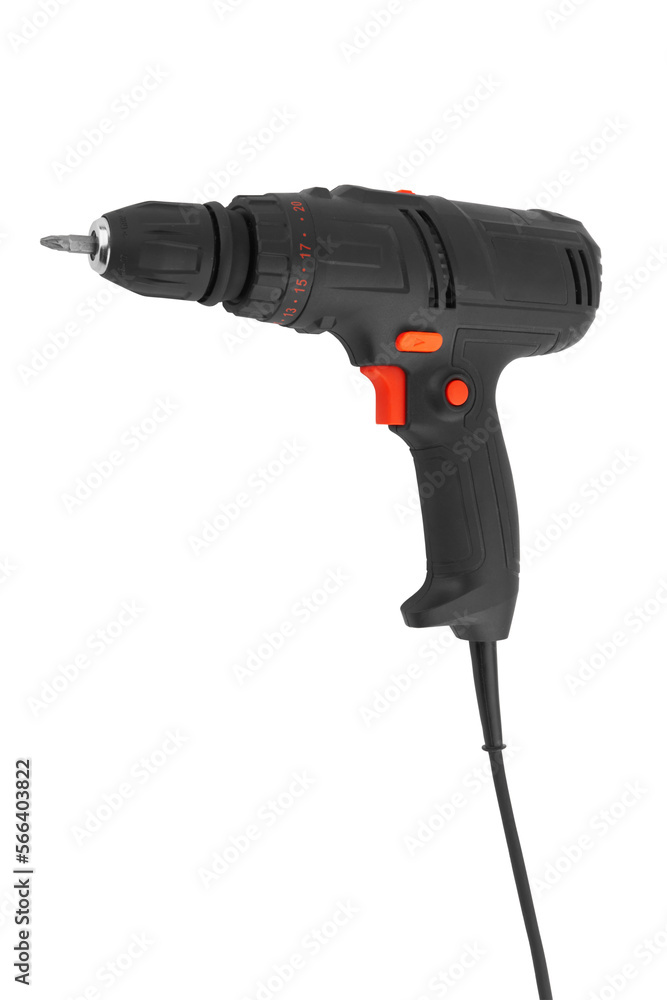 Screwdriver or drill isolated