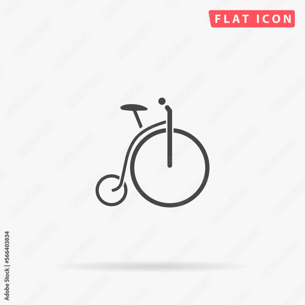 Retro bike flat vector icon. Hand drawn style design illustrations. Retro bike flat vector icon. Hand drawn style design illustrations.