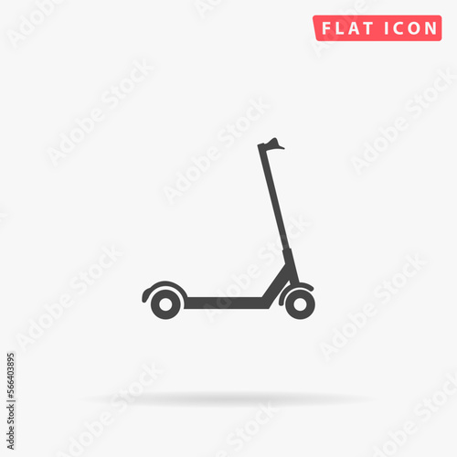 Electric scooter flat vector icon. Hand drawn style design illustrations.
