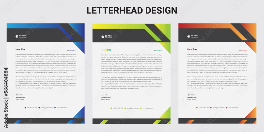 Gradient Letterhead Design