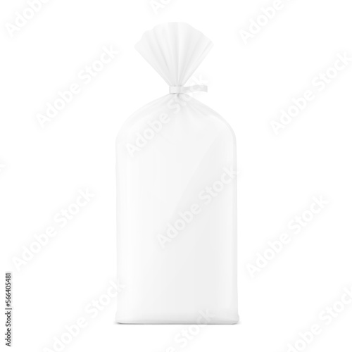 Bag mockup with clip band. Vector illustration isolated on white background ready and simple to use for your design. Mockup will make the presentation look as realistic as possible. EPS10.	