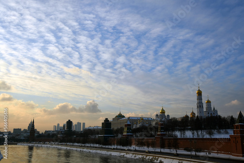 Obraz na płótnie Moscow Kremlin architecture in winter. Popular landmark. w salonie