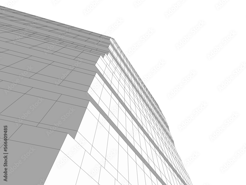 Abstract architectural rendering 3d illustration Abstract architectural rendering 3d illustration