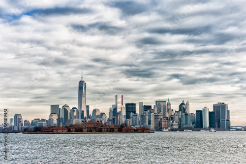 Hudson River and NYC Cityscape, Skyline. Manhattan, USA