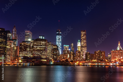 NYC at Night. Long Exposure. New York. USA © Mindaugas Dulinskas