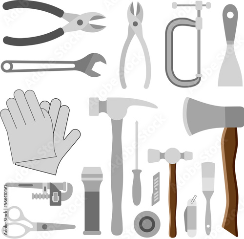 Handyman tools vector design. Vintage vector repair illustration.