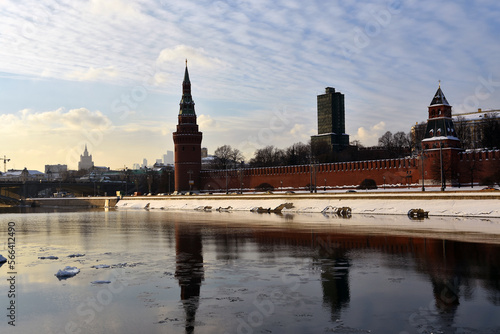Obraz na płótnie Moscow Kremlin architecture in winter. Popular landmark. w salonie