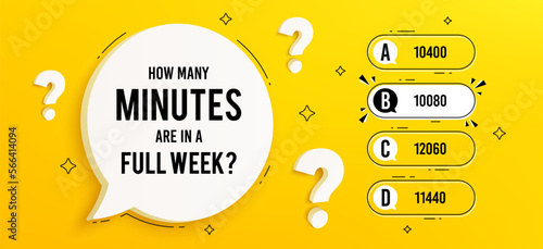 Quiz game menu, test questions choice. Template for TV show or trivia game. Riddle with question and answer options. Quiz game on yellow background with chat bubble. Vector illustration photo