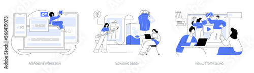 Design services abstract concept vector illustrations.