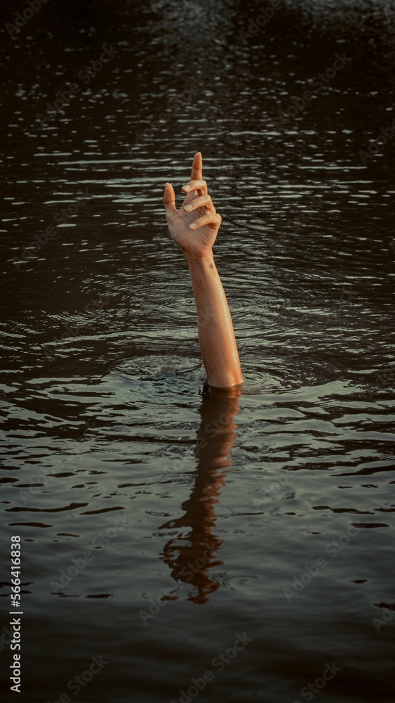 Fototapeta premium Person in water