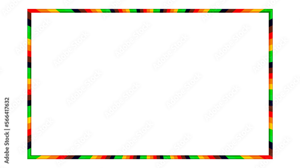 Frame 3d with rainbow for decoration and illustration. Motley full coloration design, segments of different colors. Png