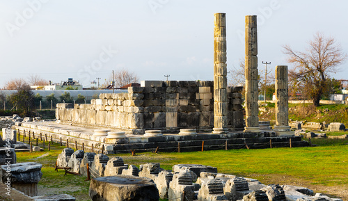 Ruins of old temple in Letoon. Turkey