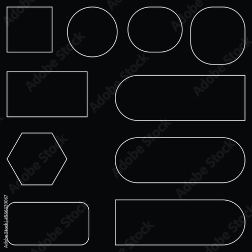 Geometric Shapes on black background