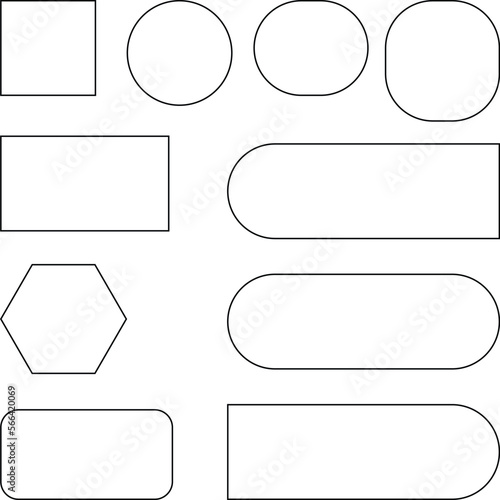 Geometric Shapes on white background