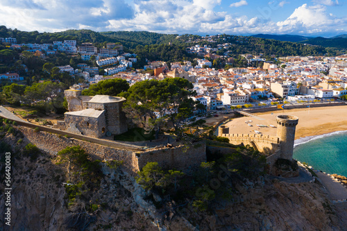 Top view of the city of Tossa de Mar. Province of Girona. Spain