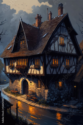 Old building illustration © Alexander