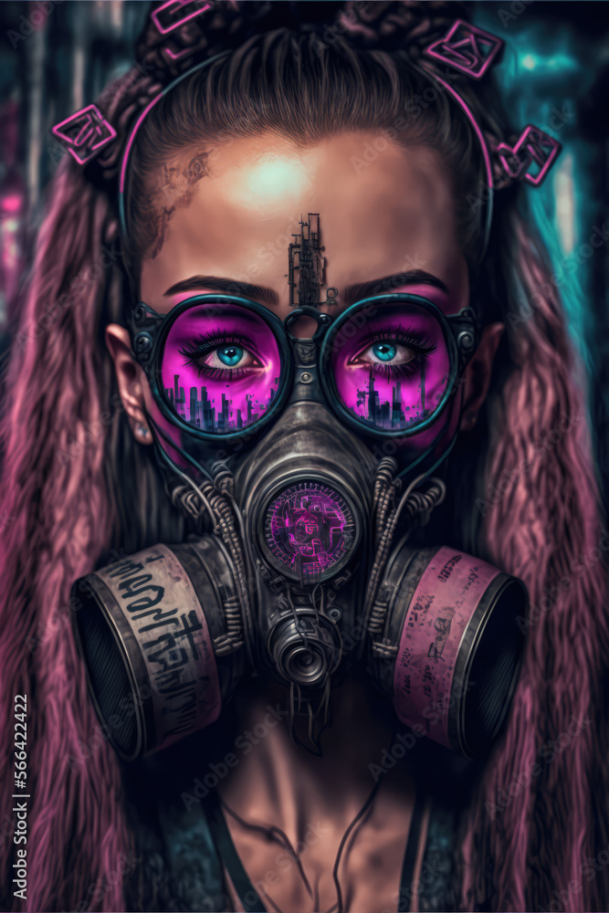 pretty cyber punk girl, futurustic pretty cyber punk girl, futurustic