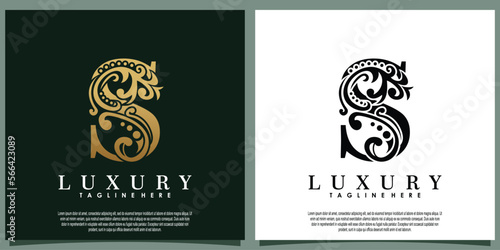 luxury logo design with initial letter S