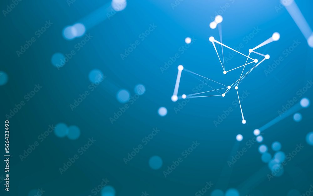 Abstract background. Molecules technology with polygonal shapes, connecting dots and lines. Connection structure. Big data visualization. Abstract background. Molecules technology with polygonal shapes, connecting dots and lines. Connection structure. Big data visualization.