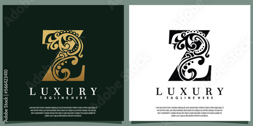 luxury logo design with initial letter Z