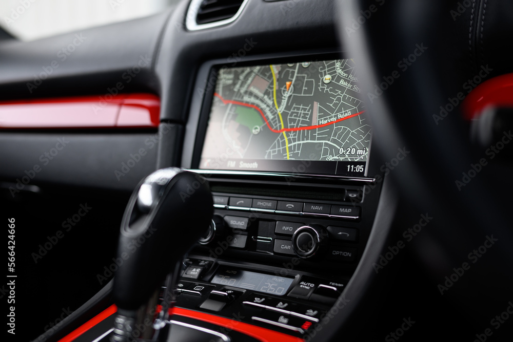 Car Interior GPS Map