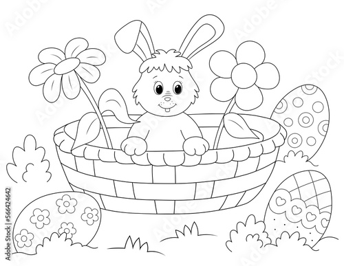 Wall Mural cute easter coloring page. you can print it on 8.5x11 inch paper