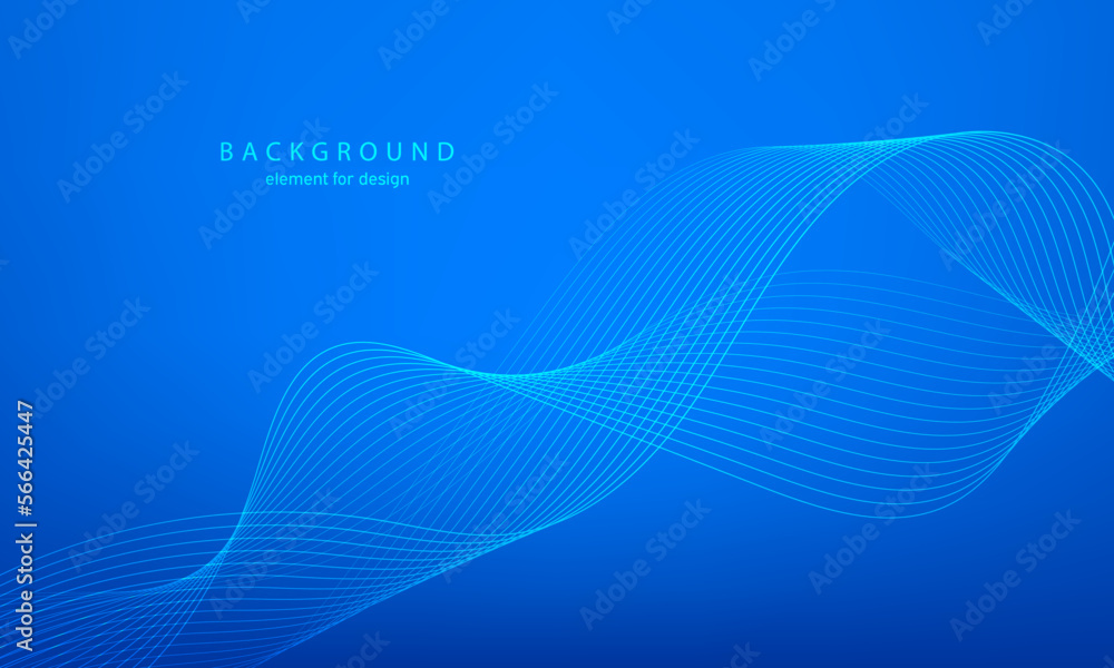 Abstract gradient background. Wave element for design. Digital frequency track equalizer. Stylized line art. Colorful shiny wave with lines. Trendy color blue. Curved wavy smooth stripe. Vector. Abstract gradient background. Wave element for design. Digital frequency track equalizer. Stylized line art. Colorful shiny wave with lines. Trendy color blue. Curved wavy smooth stripe. Vector.