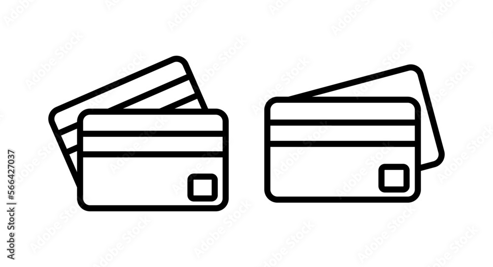 Credit card icon vector illustration. Credit card payment sign and symbol Credit card icon vector illustration. Credit card payment sign and symbol