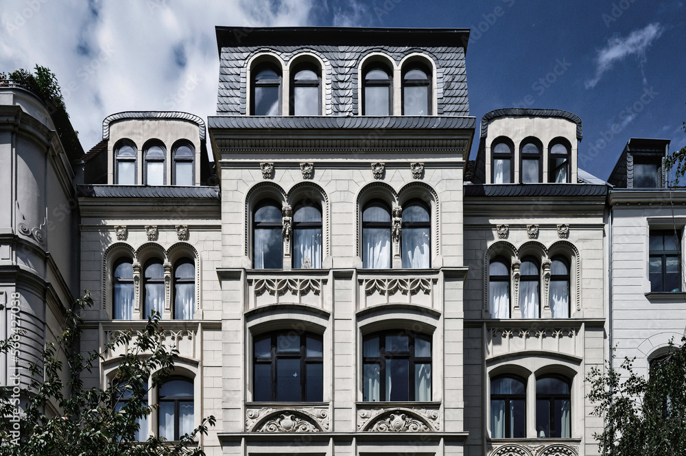 Fototapeta premium typical beautiful art nouveau houses in the belgian quarter of cologne