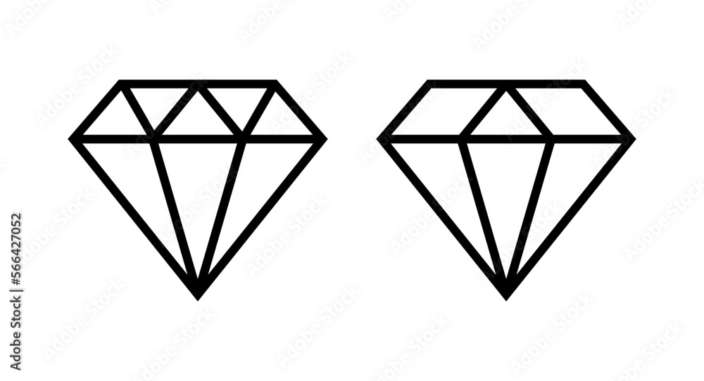 Diamond icon vector illustration. diamond gems sign and symbol Diamond icon vector illustration. diamond gems sign and symbol