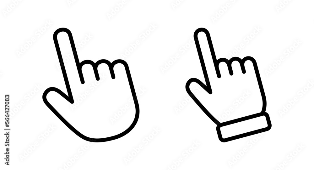 Hand cursor icon vector illustration. cursor sign and symbol. hand cursor icon clik Hand cursor icon vector illustration. cursor sign and symbol. hand cursor icon clik