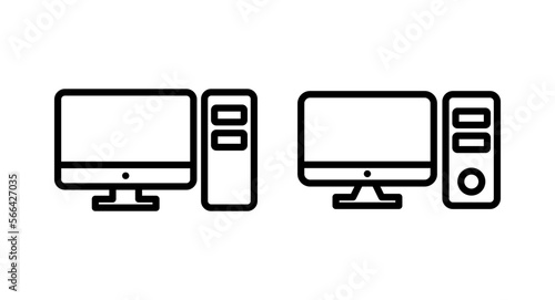 Computer icon vector illustration. computer monitor sign and symbol