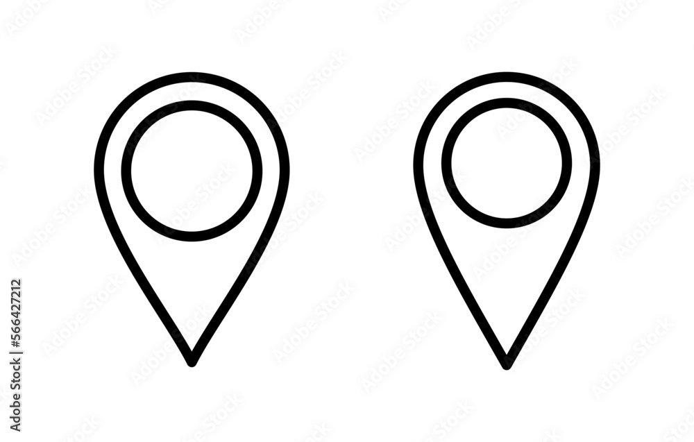Pin icon vector illustration. Location sign and symbol. destination icon. map pin Pin icon vector illustration. Location sign and symbol. destination icon. map pin