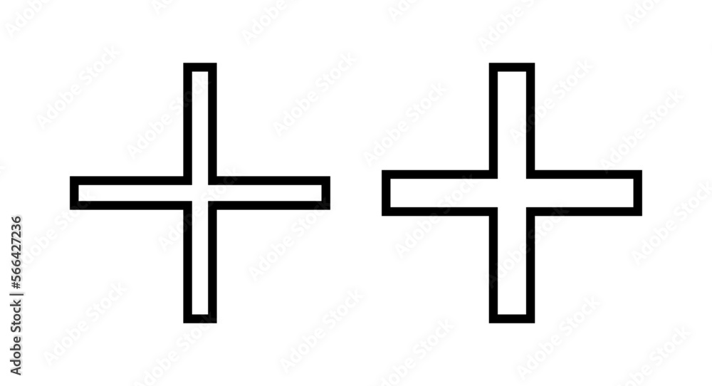 Plus Icon vector illustration. Add plus sign and symbol Plus Icon vector illustration. Add plus sign and symbol