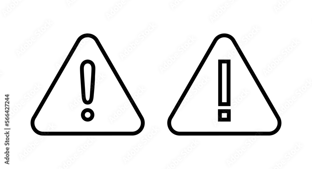 Exclamation danger sign illustration. attention sign and symbol. Hazard warning attention sign Exclamation danger sign illustration. attention sign and symbol. Hazard warning attention sign