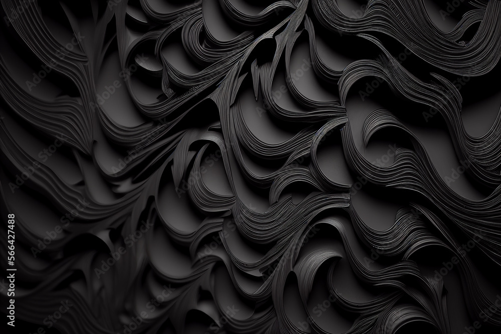 Black Textured Surface Create By Generative AI
