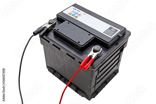 Isolated battery being charged.