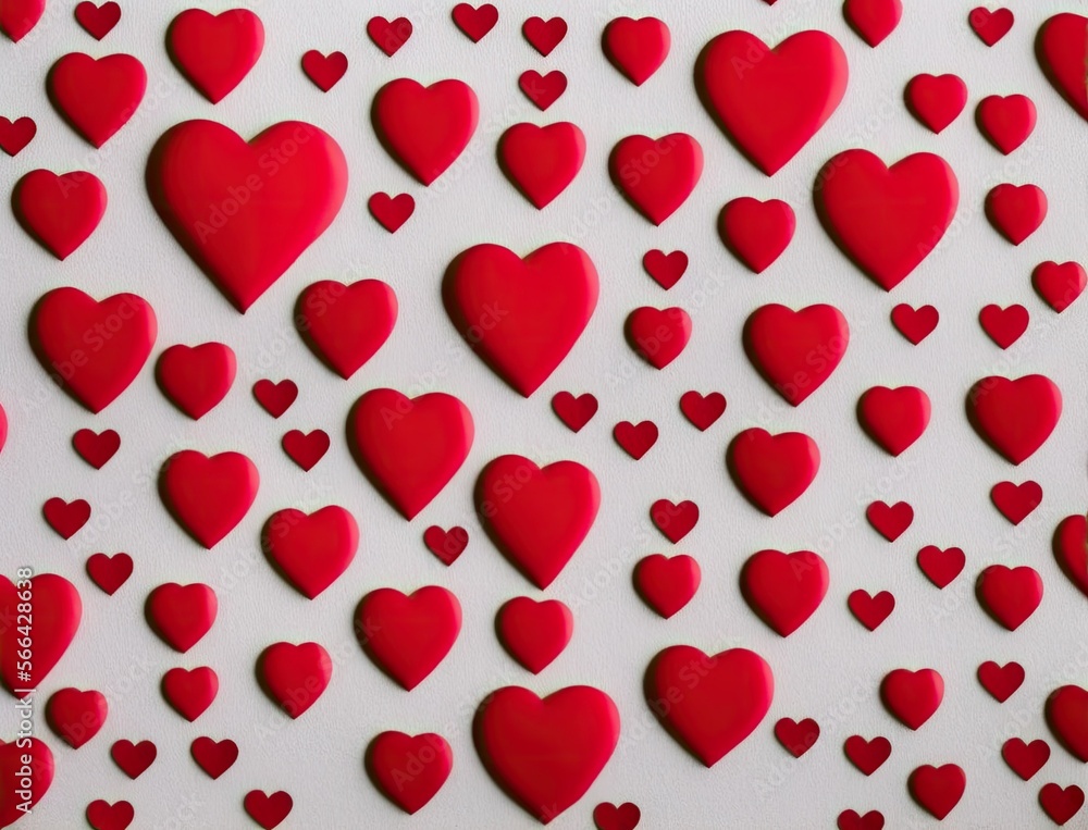 heart shape hearts on white background
