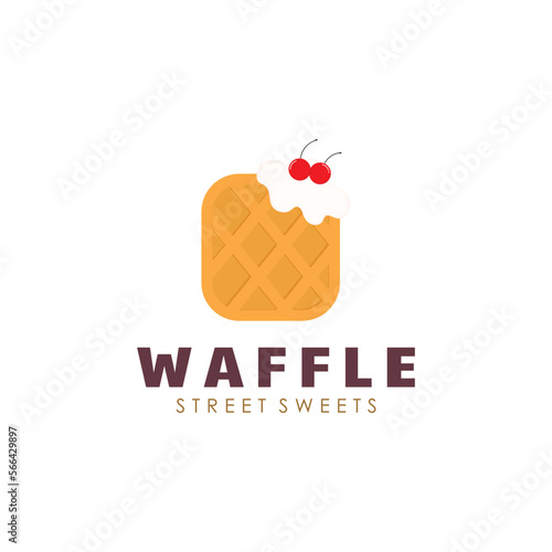 Delicious Belgian Waffle Logo Template