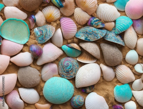 seashells on a white background