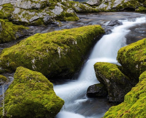 the mountain stream in norway.