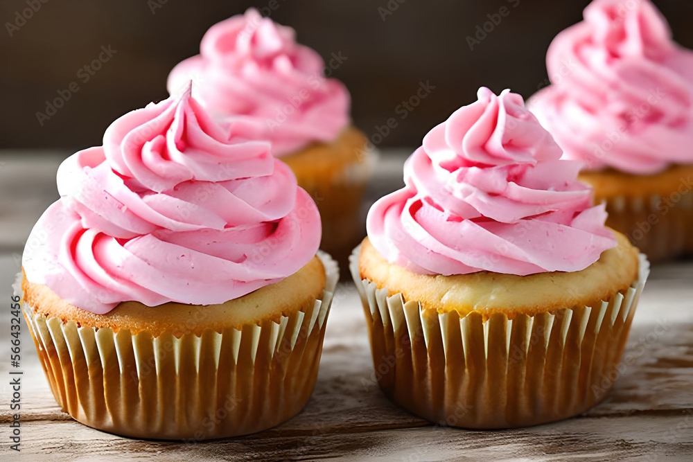 pink cupcake with pink frosting